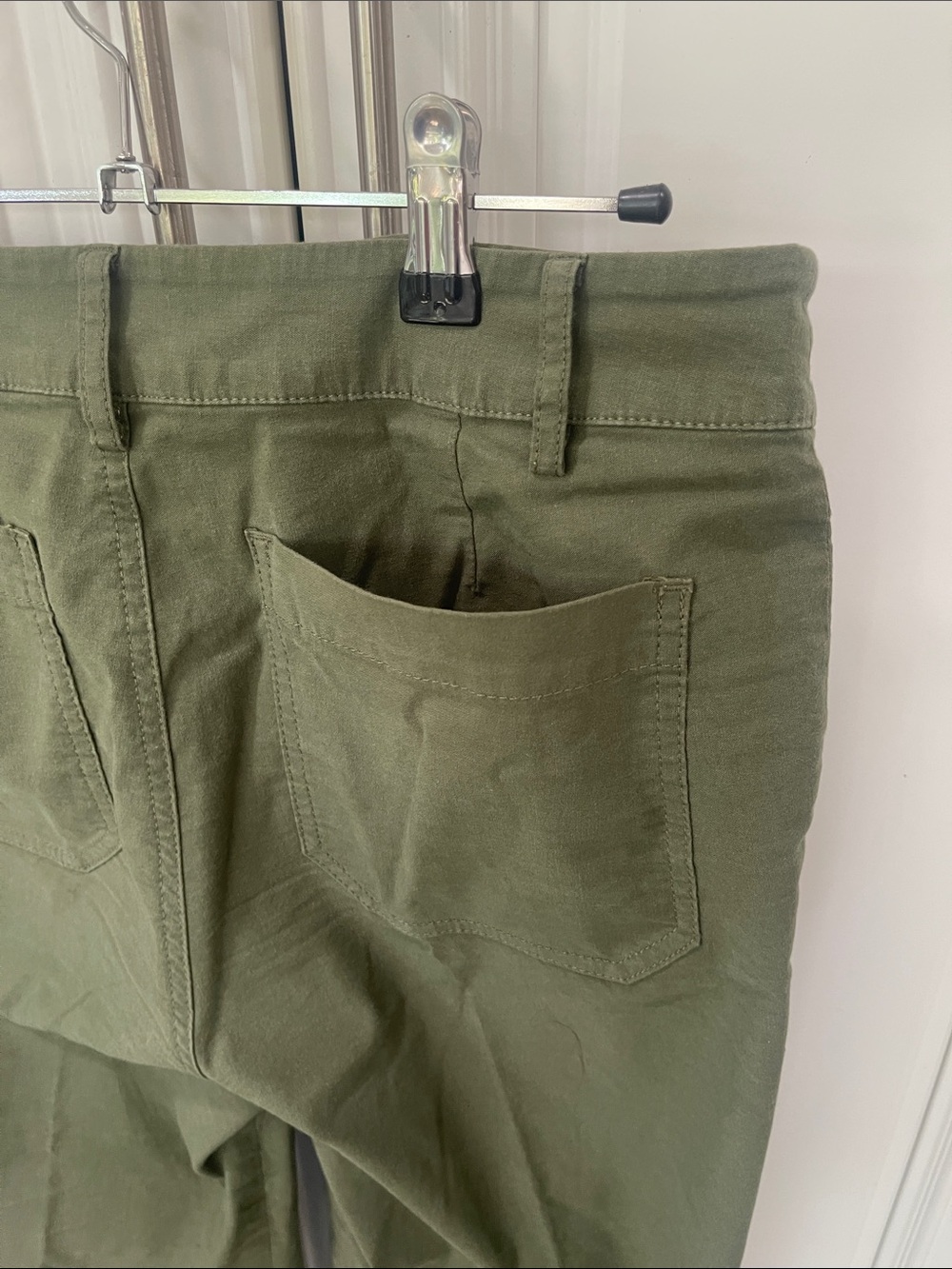 J. Crew Factory black Lizzie olive green wide straight leg pants trousers 28p - Picture 9 of 15